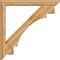 Ekena Millwork Merced Slat Rough Sawn Bracket w/ Offset Brace, Western Red Cedar, 6"W x 46"D x 46"H BKT0604X46X46MRC06RWR - alternate 3